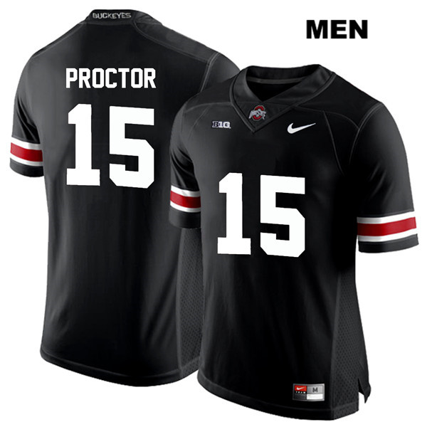 Ohio State Buckeyes Men's Josh Proctor #15 White Number Black Authentic Nike College NCAA Stitched Football Jersey UK19W55LR